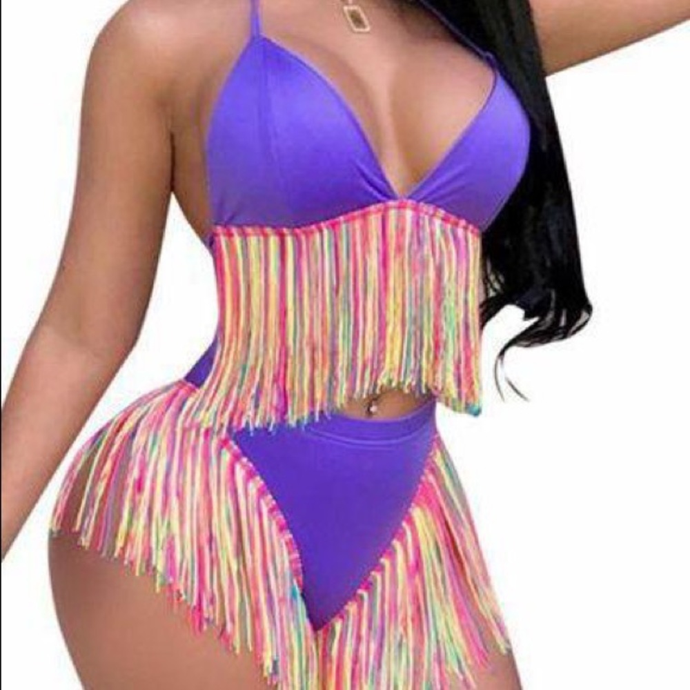 NEW 2020 Purple Fringe swim suit. 💦 just in time!
